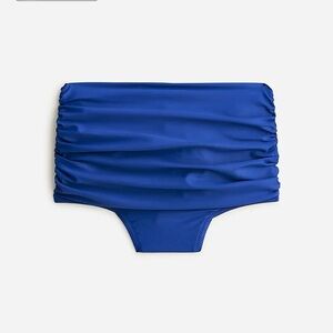 J.Crew ruched high-rise full-coverage bikini bottom